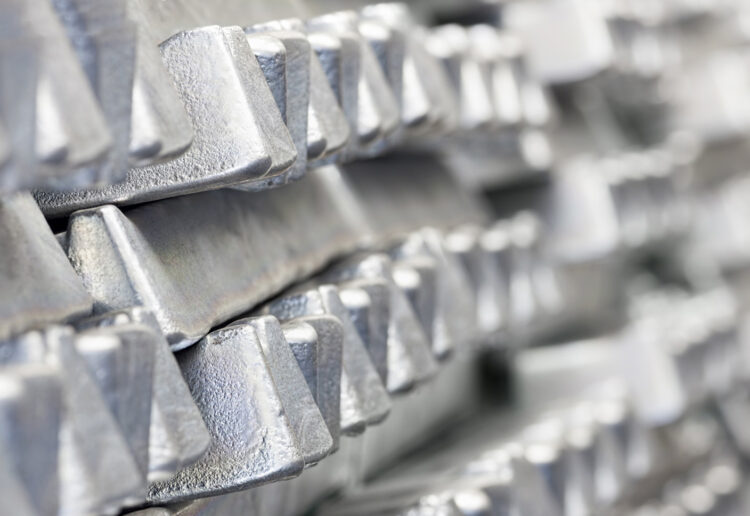 Stack of Aluminum ingots.